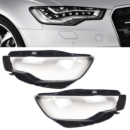 Clear Headlight Headlamp Lens Covers Left and Right for Audi A6 C7 2011 2015