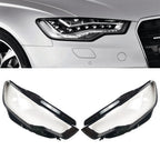 Clear Headlight Headlamp Lens Covers Left and Right for Audi A6 C7 2011 2015
