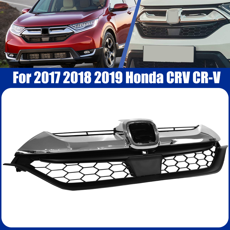 HO1210147C Front Bumper Upper Grille Chrome for 2017-2019 for Honda CRV CR-V