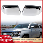Chrome Mirror Cover Trim for Chevy Silverado for GMC Sierra 2014-2018