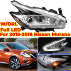 Full LED Headlight Headlamp Right Passenger Side for 2015-2018 for Nissan Murano