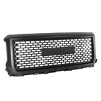 Front Upper Bumper Grille Matte Black For GMC Sierra 1500 2014 2015 Denali Style