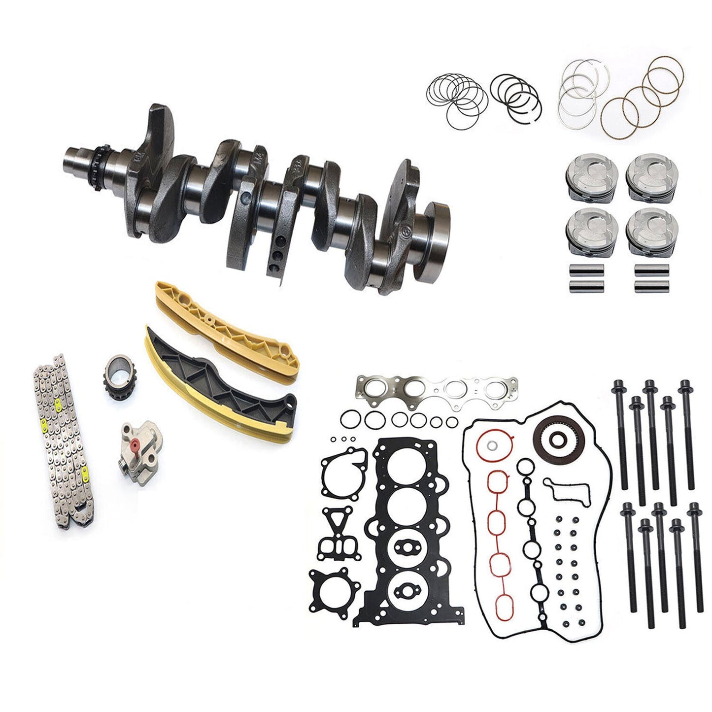 Engine Rebuild Kit Piston Gasket Bolt Timing Kit Crankshaft for Hyundai for Kia