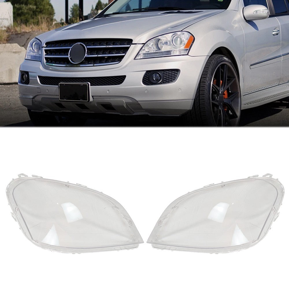Front Headlight Lens Cover Lense for Mercedes Benz ML Class W164 2006 2008