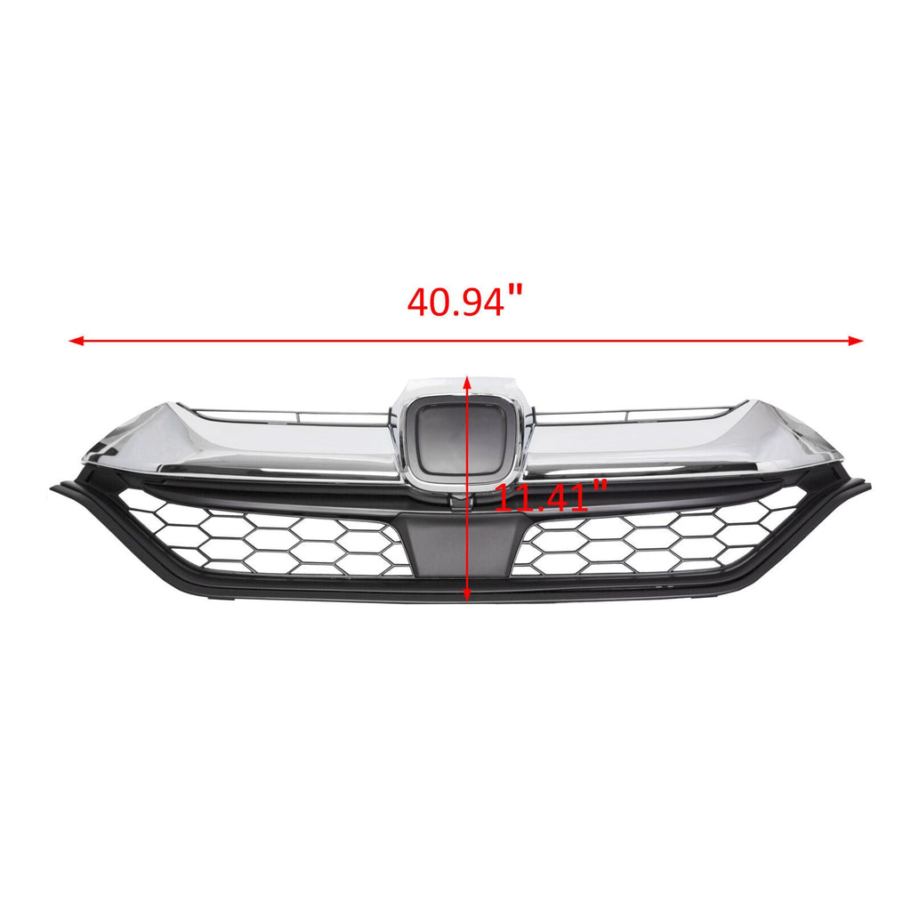 HO1210147C Front Bumper Upper Grille Chrome for 2017-2019 for Honda CRV CR-V