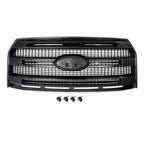 Matte Black Front Bumper Grille W/O Camera Hole For 2015-2017 Ford F-150 F150