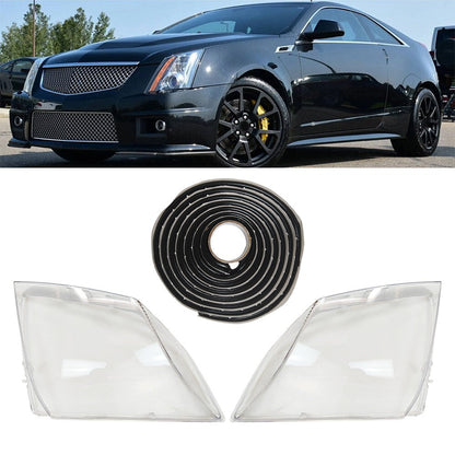 Front Headlight Lens Clear Cover Glue for Cadillac CTS 2008 2013