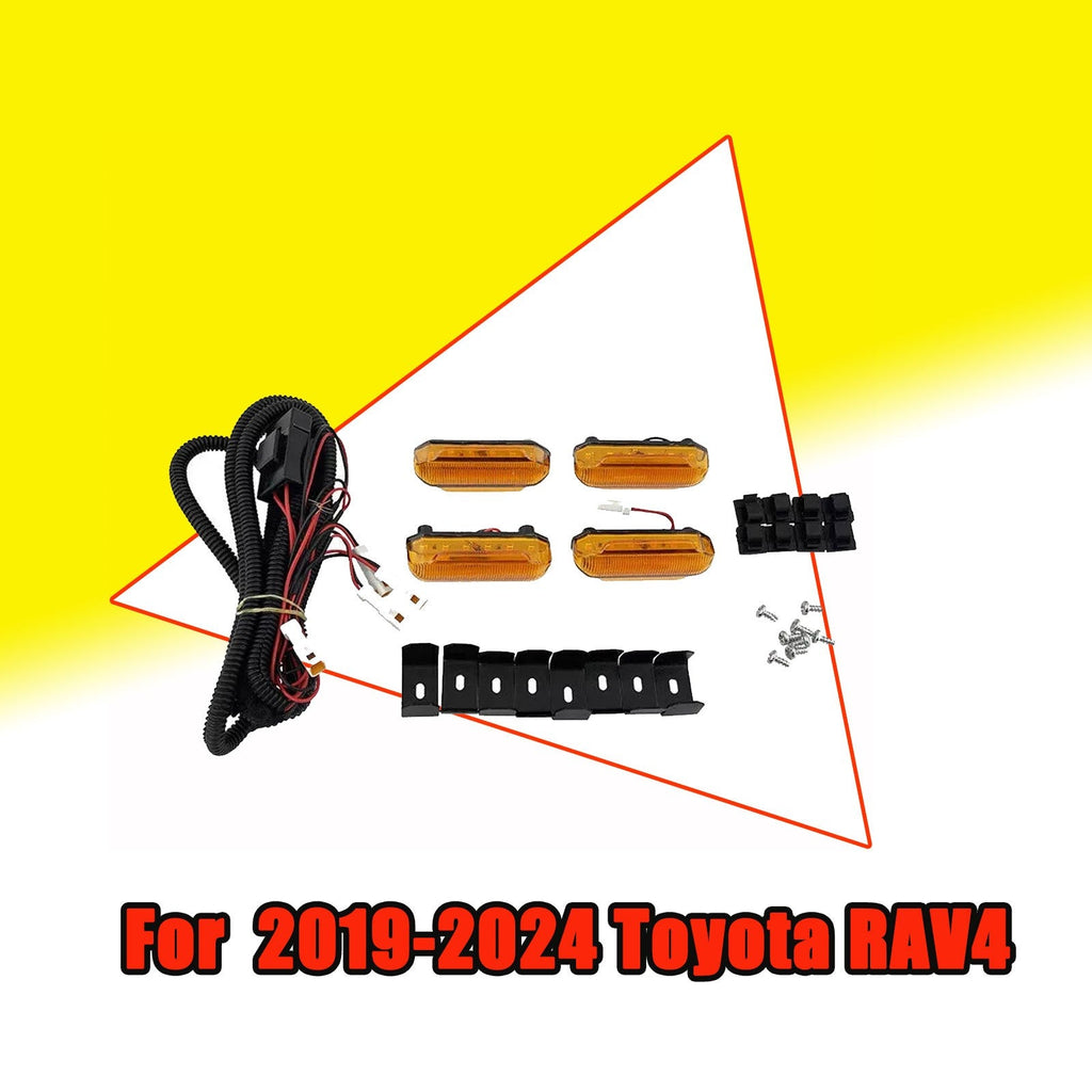 ZZ2V00966 4PCS LED Amber Grill Marker Light Kit for 2019-2022 for Toyota RAV4