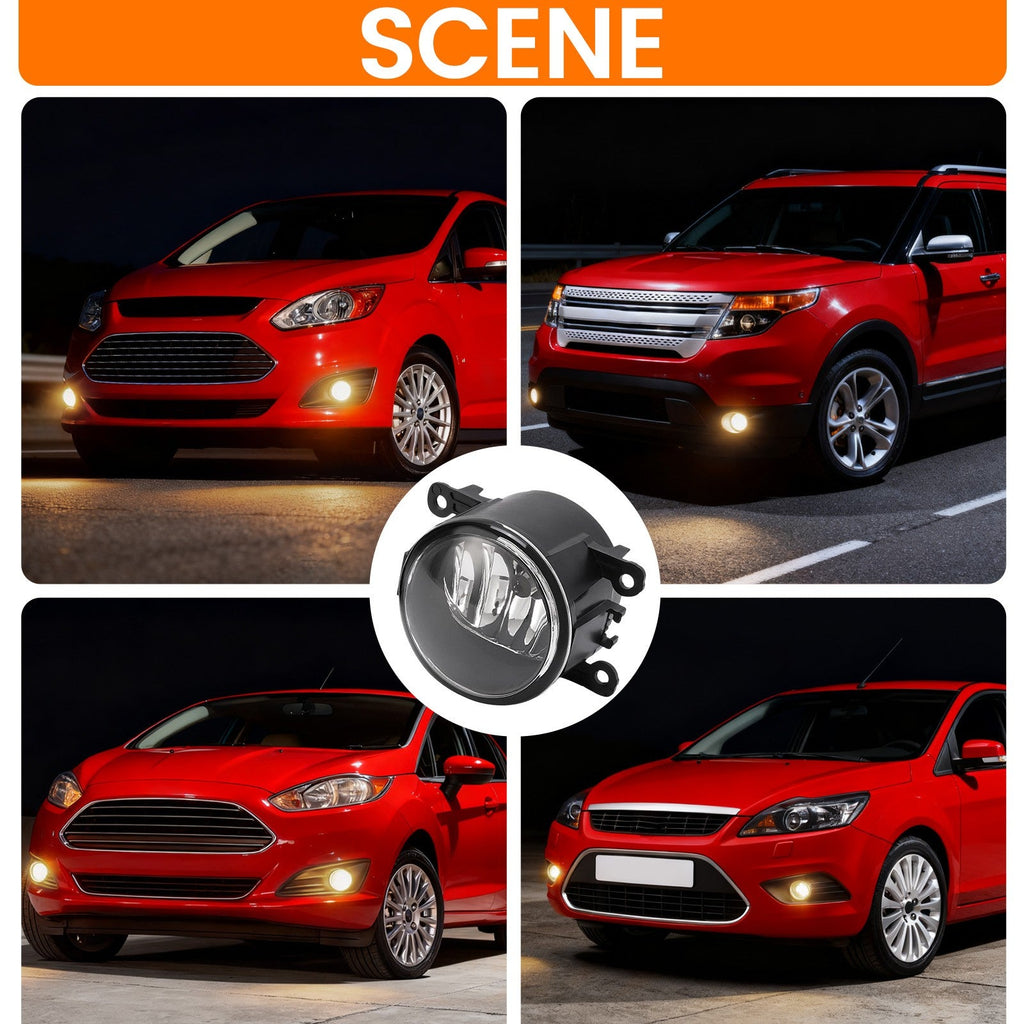 Pair For Ford Explorer 2011-2015 Clear Lens Fog Lights Bumper Lamps 2Pcs New