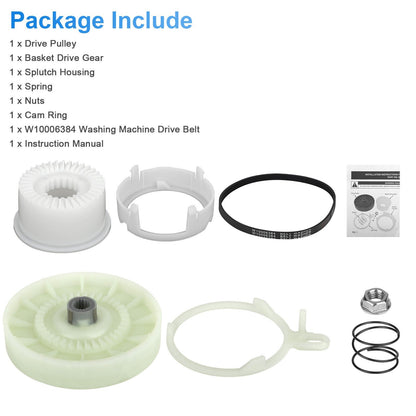 W10006356 Washer Pulley Clutch Kit for Whirlpool AP4514410 PS2579377