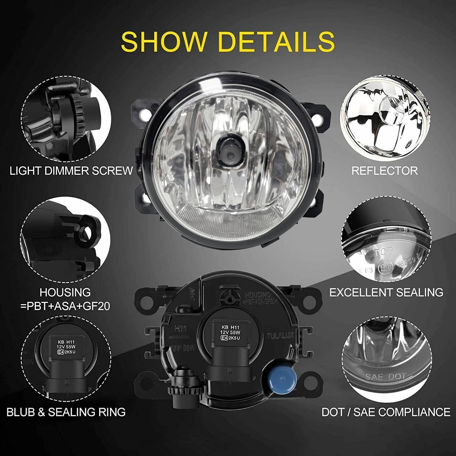 Front Bumper Fog Light Lamp For Subaru Impreza 2015-2016 Halogen w/bulbs LH & RH