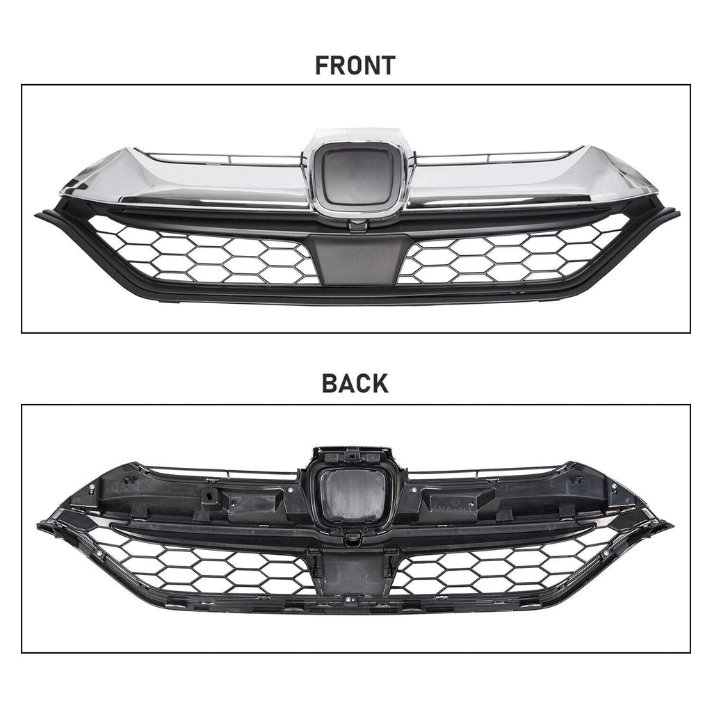 HO1210147C Front Bumper Upper Grille Chrome for 2017-2019 for Honda CRV CR-V