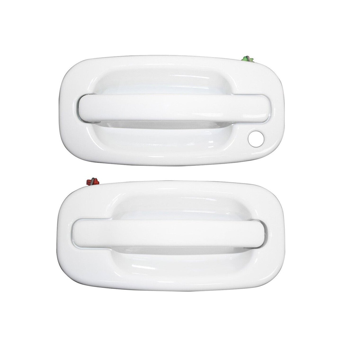 Front Exterior Olympic White Painted Door Handle Set 1999 2007 Silverado