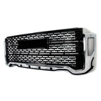 Front Bumper Grille Black w/Chrome Trim Fit GMC Sierra 2500 HD/3500 HD 2020-2023