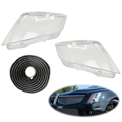 Front Headlight Lens Clear Cover Glue for Cadillac CTS 2008 2013