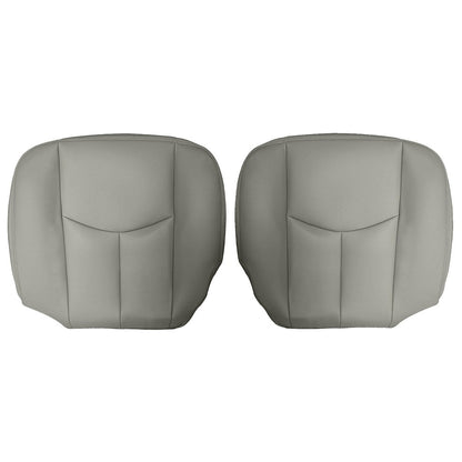LH RH Bottom Leather Seat Cover Gray for Chevy Avalanche 2003 2006