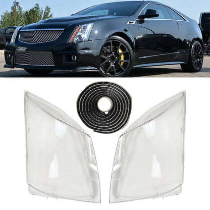 Front Headlight Lens Clear Cover Glue for Cadillac CTS 2008 2013