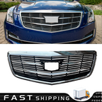 Fits 2015 2016-2019 Cadillac ATS Front Grille Upper Bumper Grill W/Chrome 15-19