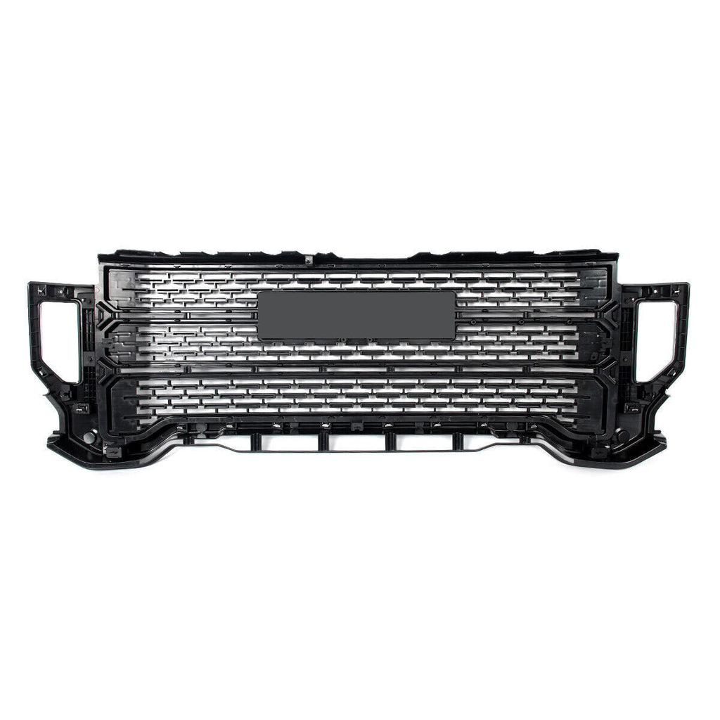 Front Bumper Grille Black w/Chrome Trim Fit GMC Sierra 2500 HD/3500 HD 2020-2023