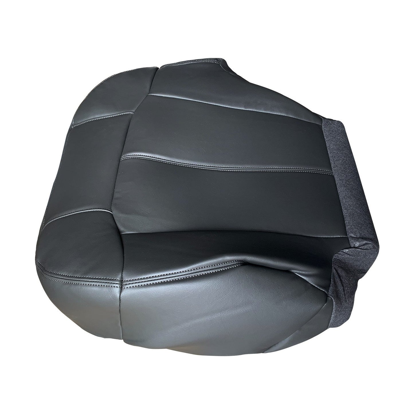 Driver Passenger Leather Seat Cover Black for GMC Sierra Silverado 1999 2002