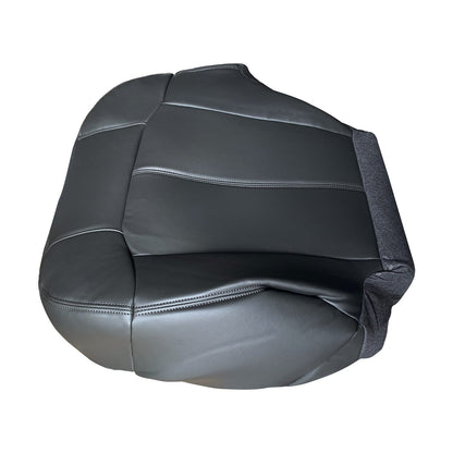 Driver Passenger Leather Seat Cover Black for GMC Sierra Silverado 1999 2002