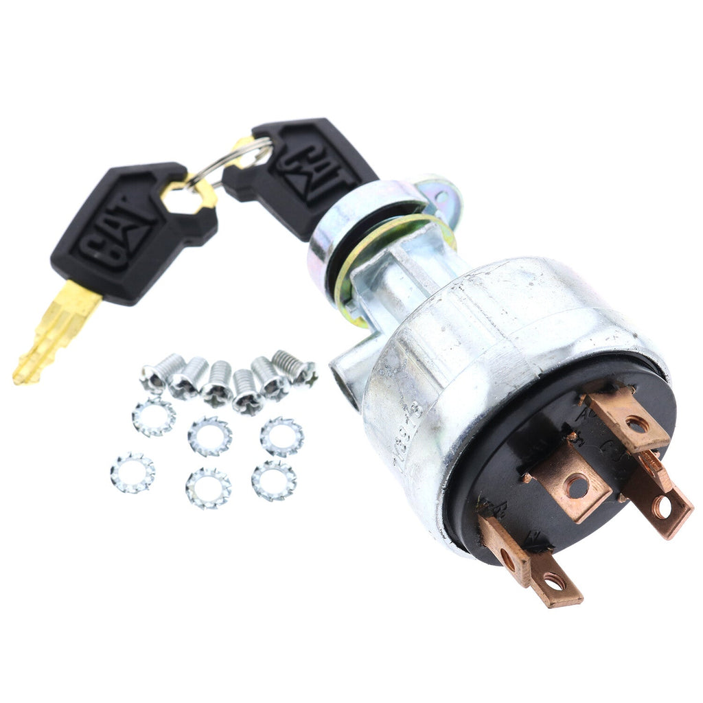 6 Terminal Ignition Switch W/ 2 key Fits Caterpillar Cat 3046 3066