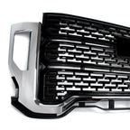 Front Bumper Grille Black w/Chrome Trim Fit GMC Sierra 2500 HD/3500 HD 2020-2023