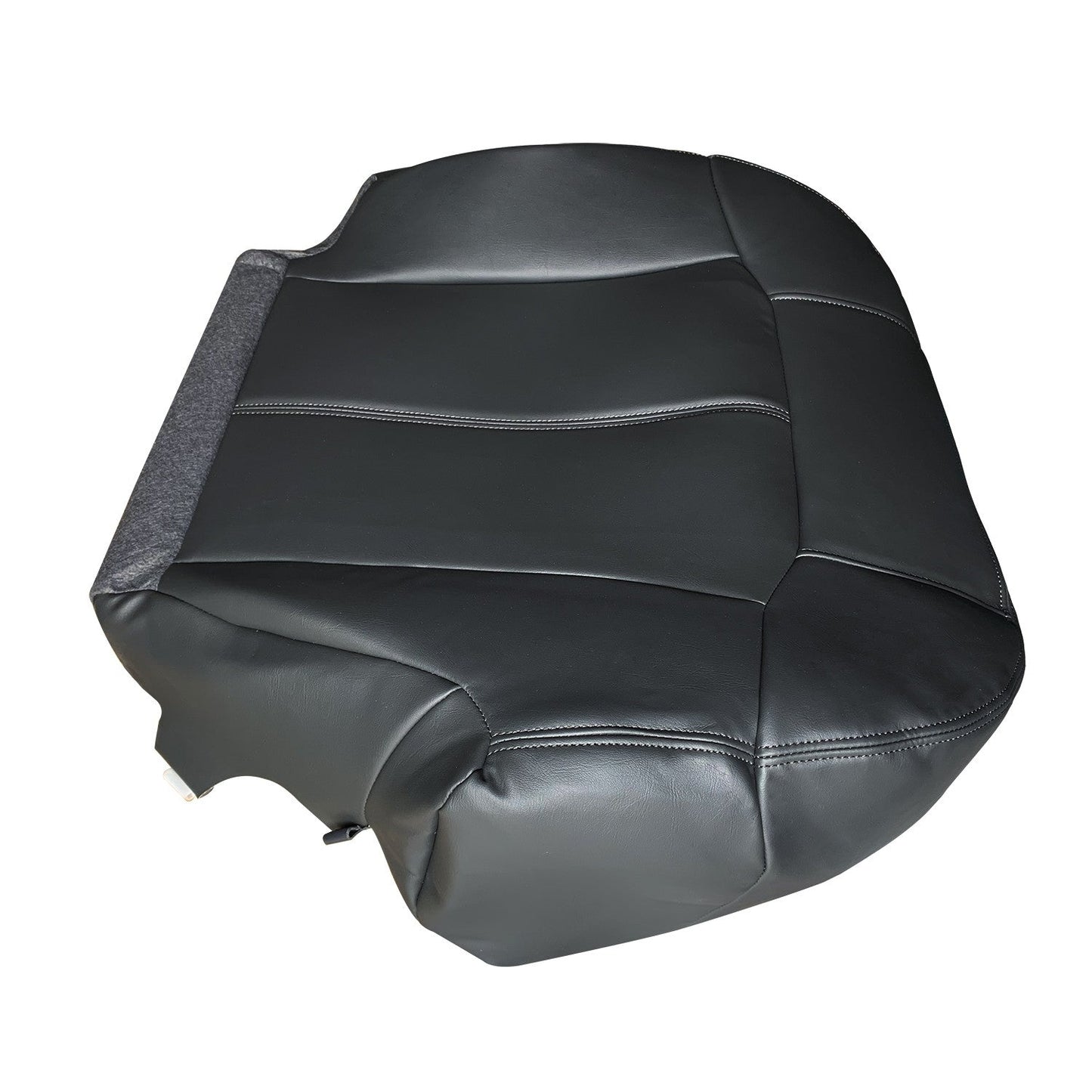 Driver Passenger Leather Seat Cover Black for GMC Sierra Silverado 1999 2002