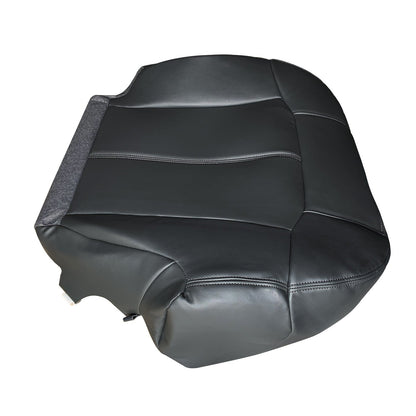 Driver Passenger Leather Seat Cover Black for GMC Sierra Silverado 1999 2002