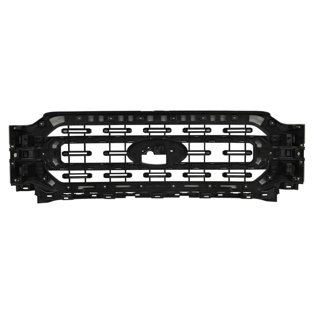 Matte Black Front Bumper Upper Grill Grille For 2021 2022 2023 Ford F-150 XLT