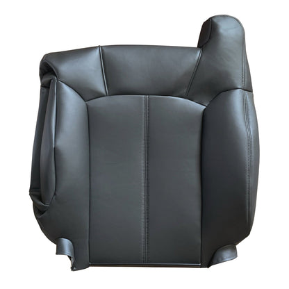 Driver Passenger Leather Seat Cover Black for GMC Sierra Silverado 1999 2002