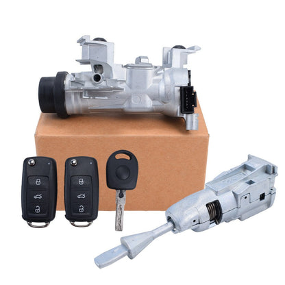 NEW Ignition Switch Door Lock Cylinder 2006 2018 With Remote Key for VW Jetta