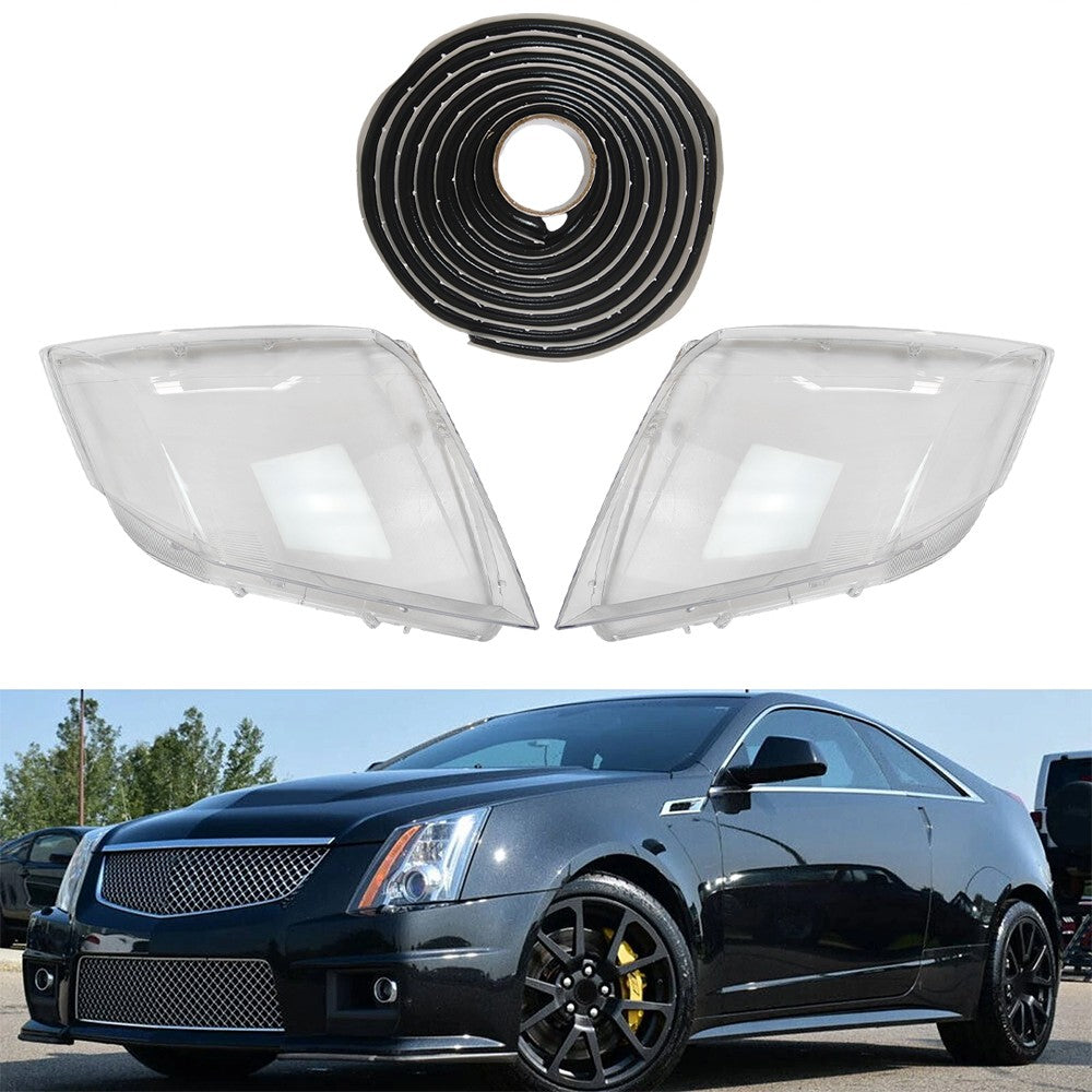 Front Headlight Lens Clear Cover Glue for Cadillac CTS 2008 2013