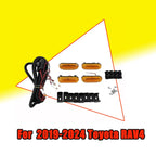 4PCS LED Amber Raptor Style Grill Marker Light Kit For 2019-2022 Toyota RAV4