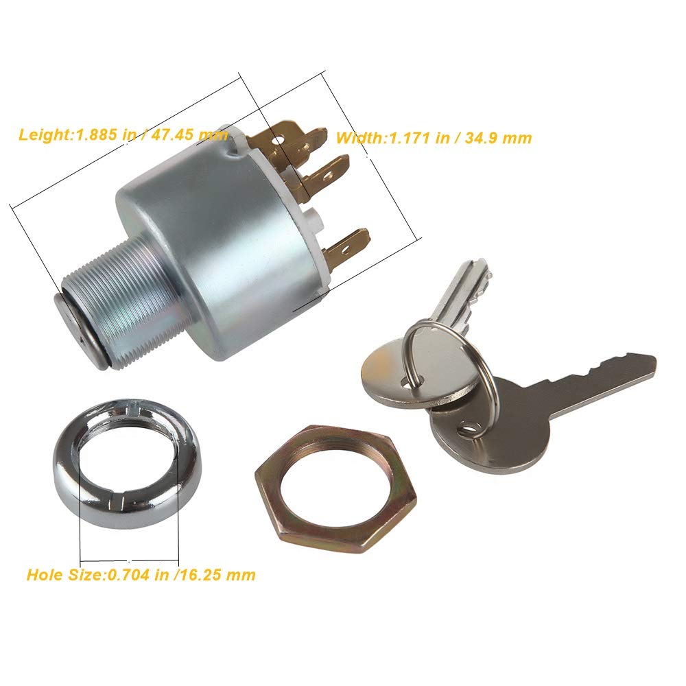 Wire Ignition Starter Switch With 2 Keys 31973K4183 for Cars Motorcycles Boats