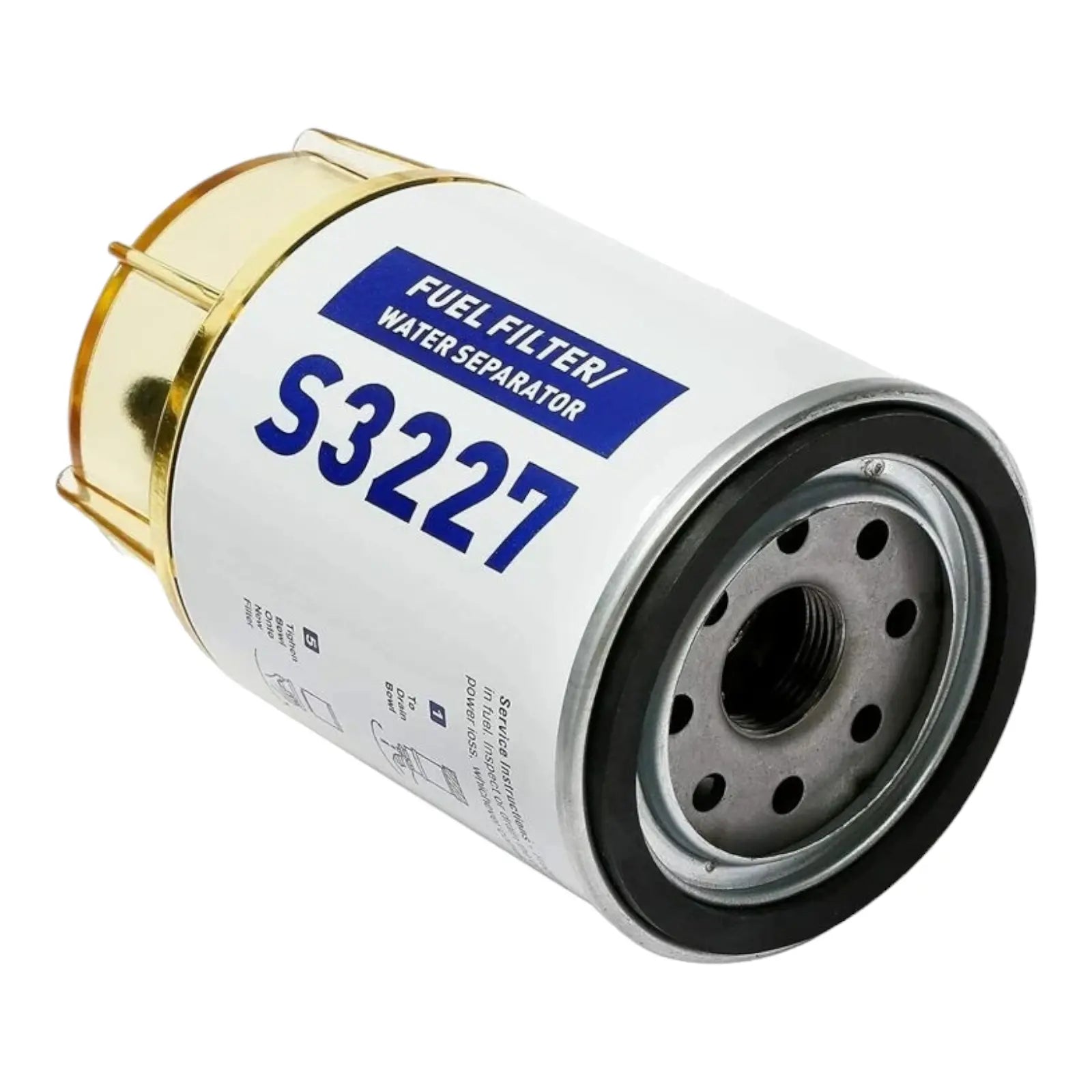S3227, Fuel Filter Water Separator with Clear Bowl Assembly for Marine