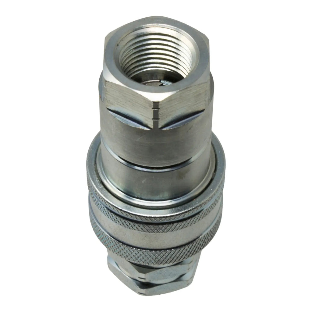 1/2" NPT Hydraulic Quick Connect Coupler Kit, Poppet Valve