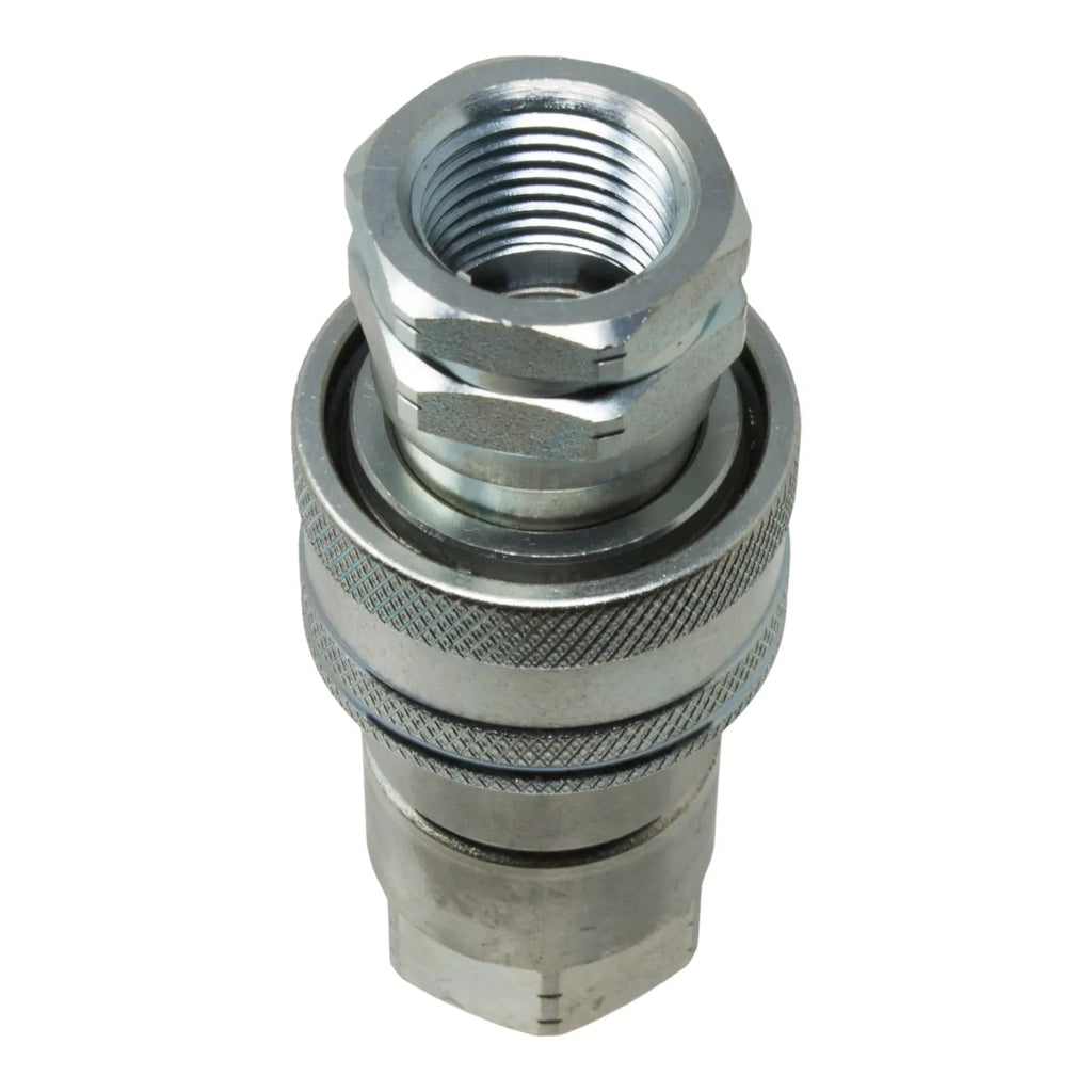 1/2" NPT Hydraulic Quick Connect Coupler Kit, Poppet Valve