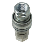 1/2" NPT Hydraulic Quick Connect Coupler Kit, Poppet Valve