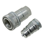 1/2" NPT Hydraulic Quick Connect Coupler Kit, Poppet Valve