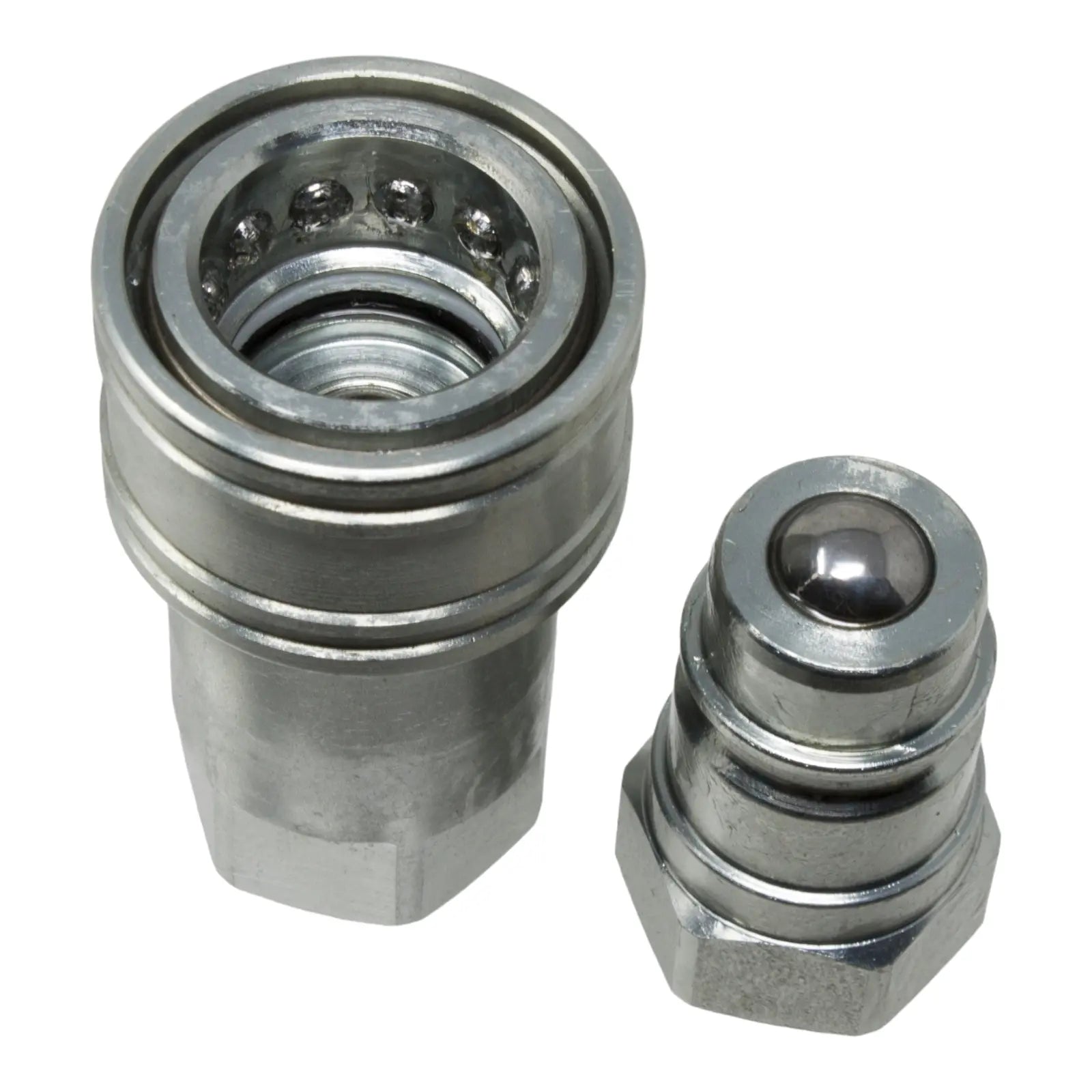 1/2" NPT Hydraulic Quick Connect Coupler Kit, Ball Valve