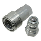 1/2" NPT Hydraulic Quick Connect Coupler Kit, Ball Valve