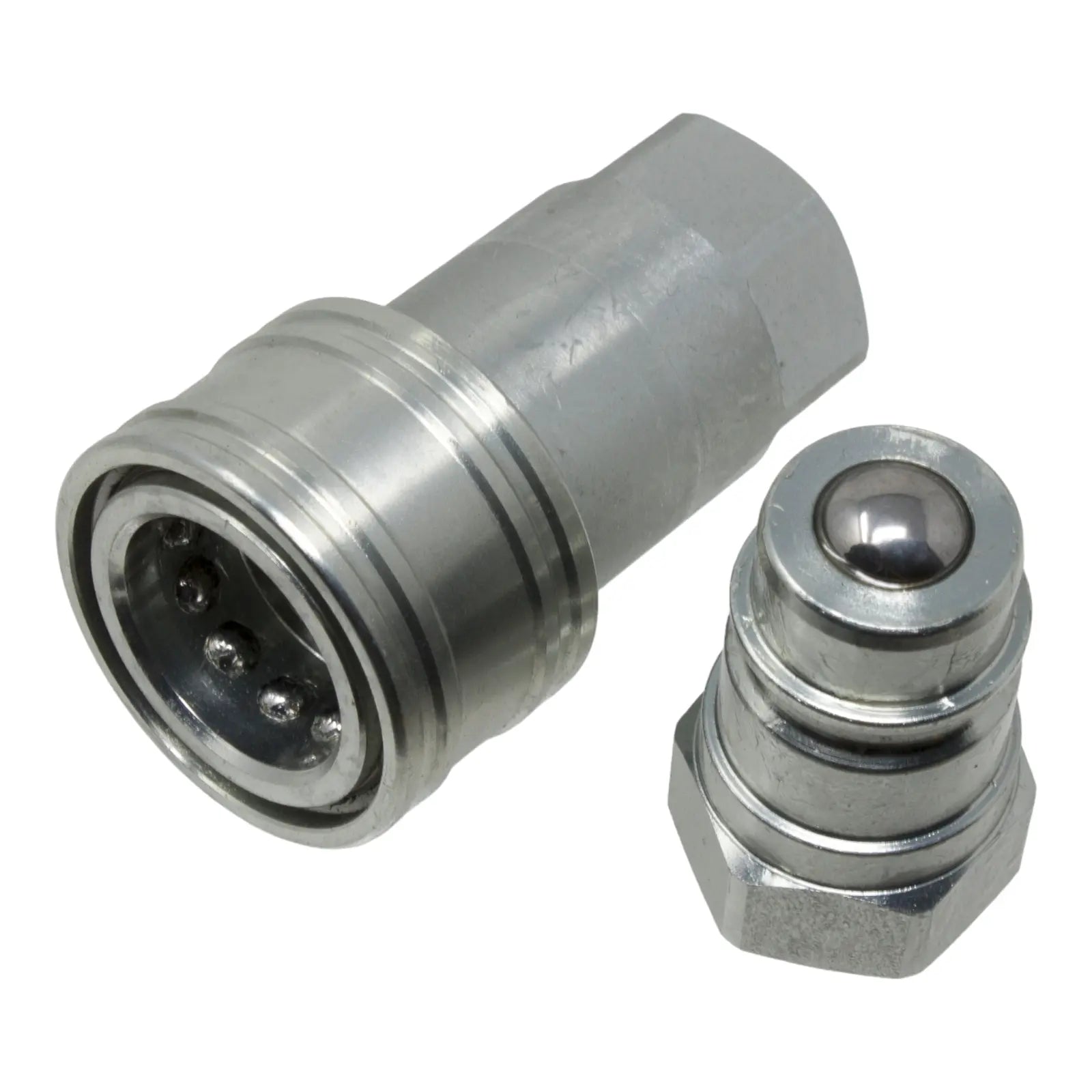 1/2" NPT Hydraulic Quick Connect Coupler Kit, Ball Valve
