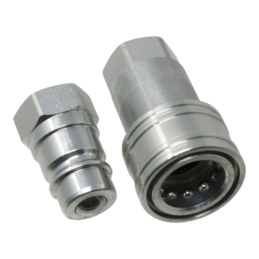 1/2" NPT Hydraulic Quick Connect Coupler Kit, Ball Valve