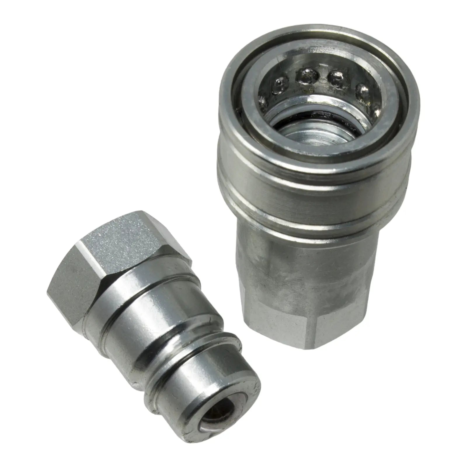 1/2" NPT Hydraulic Quick Connect Coupler Kit, Ball Valve