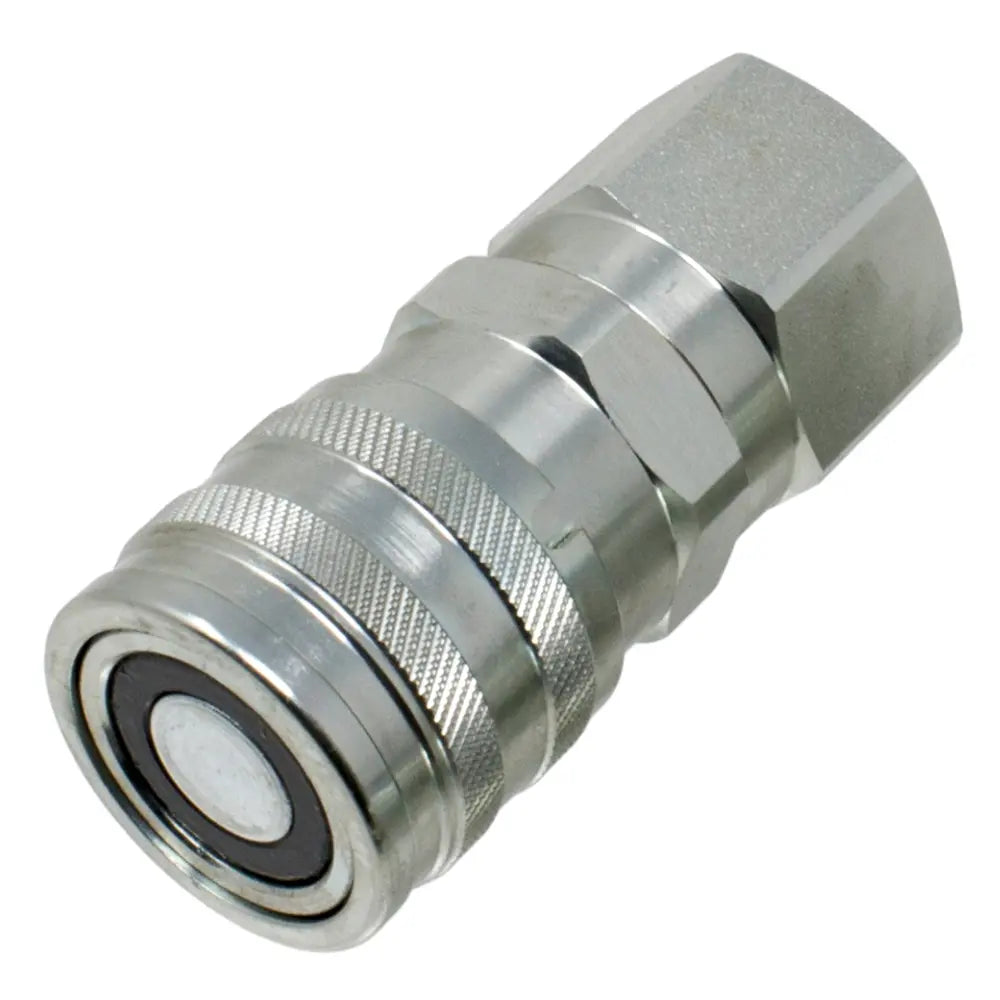 3/4" SAE ISO 16028 Flat Face Hydraulic Quick Connect Female Coupler