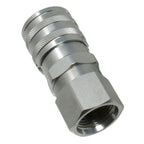 3/4" SAE ISO 16028 Flat Face Hydraulic Quick Connect Female Coupler
