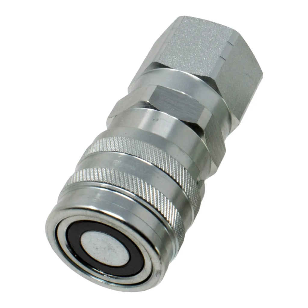 1/2" NPT ISO 16028 Flat Face Hydraulic Quick Connect Female Coupler