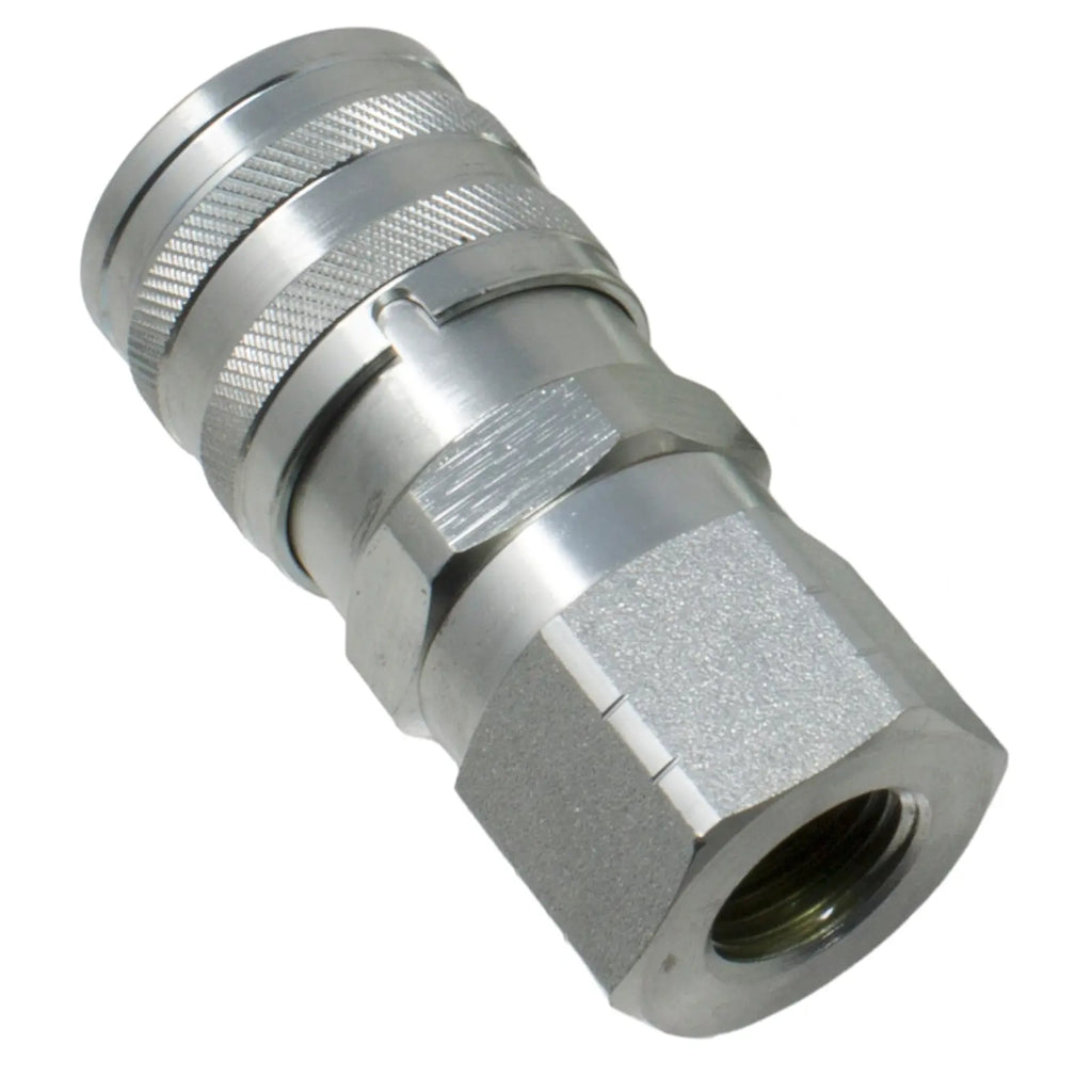 1/2" NPT ISO 16028 Flat Face Hydraulic Quick Connect Female Coupler