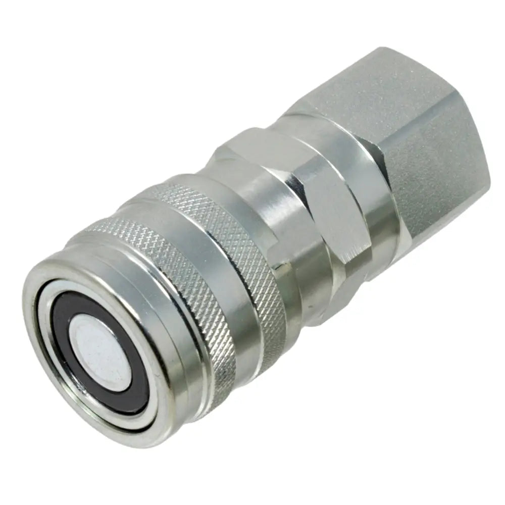 3/4" NPT ISO 16028 Flat Face Hydraulic Quick Connect Female Coupler